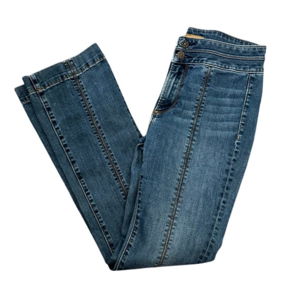 DRIFTWOOD Straight Leg Jeans in Medium Blue Denim - Picture 3 of 6